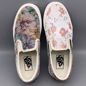 Vans Women's Classic Tapestry Multicolor Slip Ons